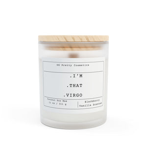 LIBRA, ARIES, VIRGO, CANCER, GEMINI, TAURUS ZODIAC - Frosted Glass Candle, 11oz