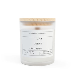 SAGITTARIUS, AQUARIUS, PISCES, LEO, SCORPIO, CAPRICORN ZODIAC - Frosted Glass Candle, 11oz