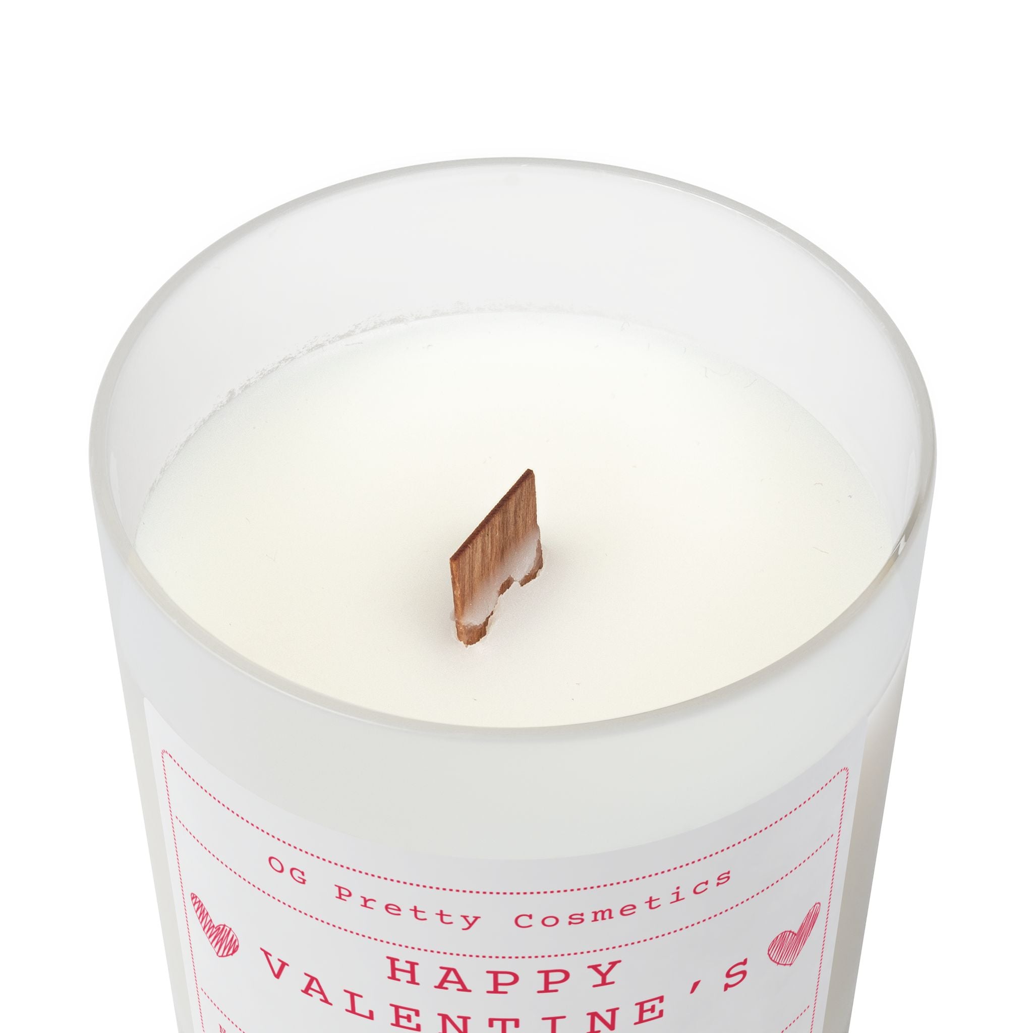 HAPPY VALENTINE'S DAY - Frosted Glass Candle, 11oz