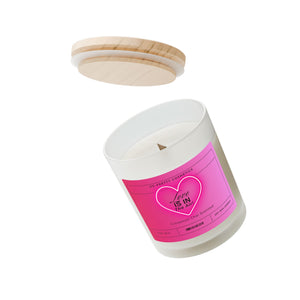 LOVE IS IN THE AIR - Frosted Glass Candle, 11oz