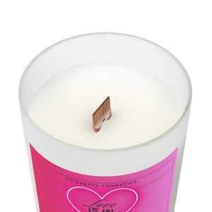 LOVE IS IN THE AIR - Frosted Glass Candle, 11oz