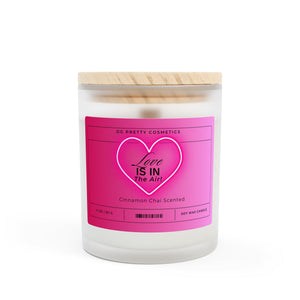 LOVE IS IN THE AIR - Frosted Glass Candle, 11oz