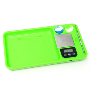 LED GLOWING ROLLING TRAY - RECHARGEABLE 500g/0.01 type-c recharging scale led glowing high precision digital Electronic balance gram with rolling tray weighing tool