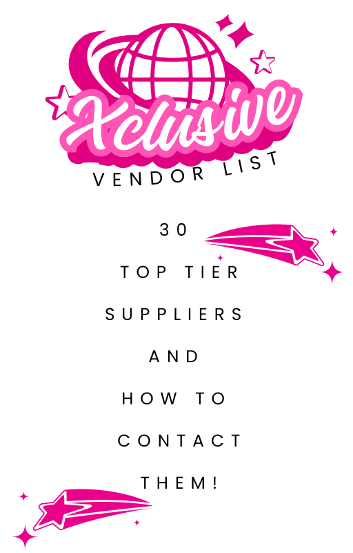 XCLUSIVE VENDOR LIST & SELF-MADE SIDE HUSTLE BUNDLE