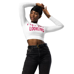 I SEE YOU LOOKING - long-sleeve crop top