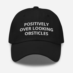 polo - positively over looking obstacles - chino cotton twill hat cap black