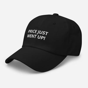 price just went up! - black red dad hat cap