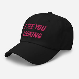 i see you looking - khaki camo black white - chino cotton twill - hat cap