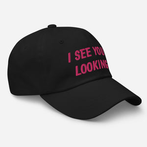 i see you looking - khaki camo black white - chino cotton twill - hat cap