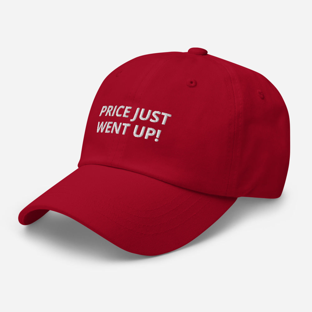 price just went up! - black red dad hat cap