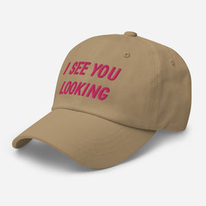 i see you looking - khaki camo black white - chino cotton twill - hat cap