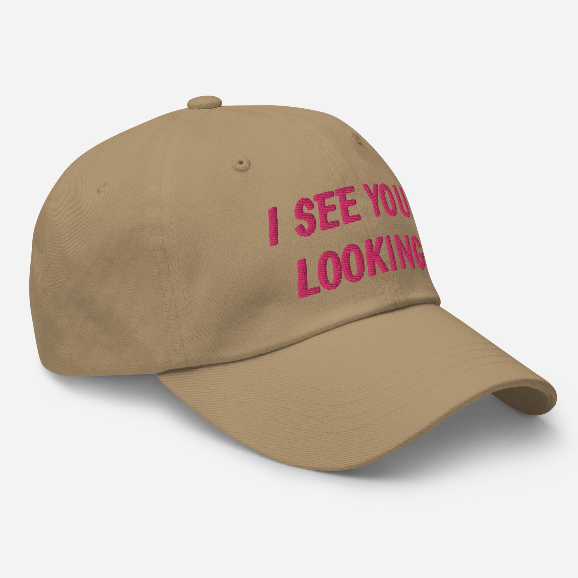 i see you looking - khaki camo black white - chino cotton twill - hat cap