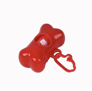 pet waste bag dispenser - pets plastic garbage dispenser carrier case supplies accessories holder red