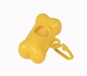 pet waste bag dispenser - pets plastic garbage dispenser carrier case supplies accessories holder yellow