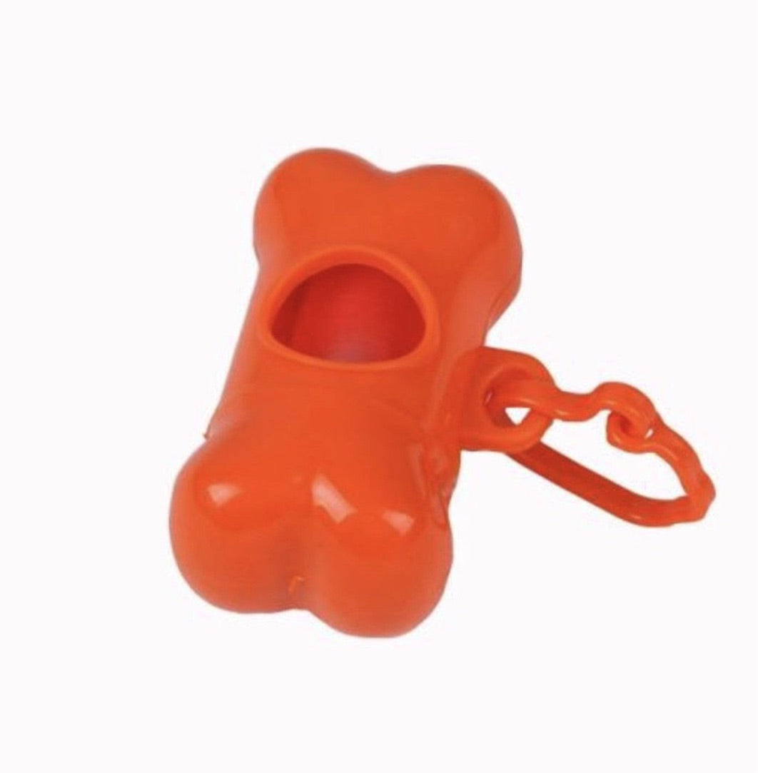 pet waste bag dispenser - pets plastic garbage dispenser carrier case supplies accessories holder orange