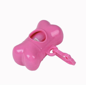 pet waste bag dispenser - pets plastic garbage dispenser carrier case supplies accessories holder pink