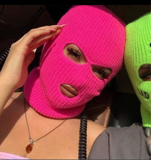 full face beanie 3 hole - balaclava mask ski knitted mask for adult - multiple colors