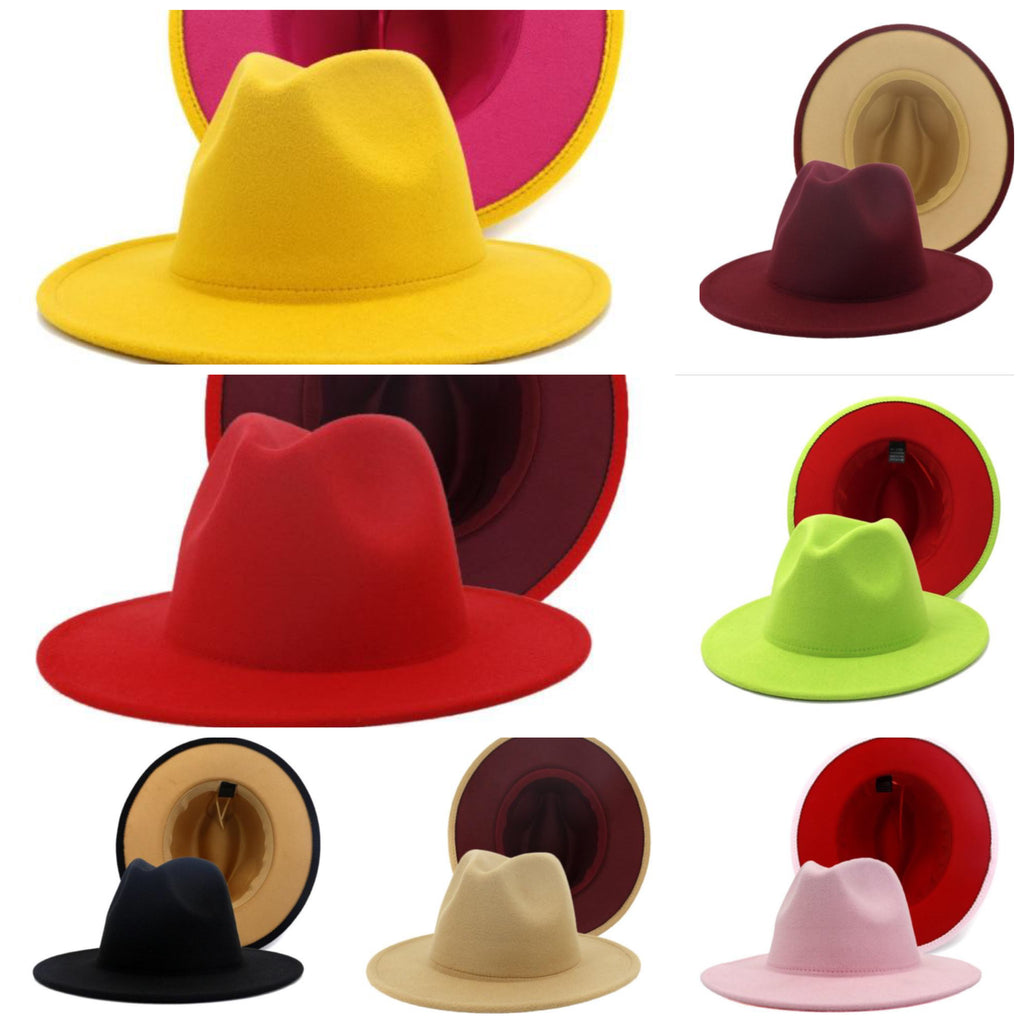 fedora - jazzy hat - mixed colors. statement hat pretty popular