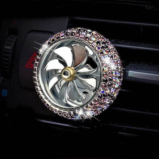 bling crystal car air freshener auto outlet perfume vent air freshener in the car air conditioning clip diffuser car styling purple