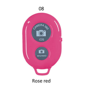 bluetooth remote control button wireless controller self-timer camera stick shutter release phone monopod selfie for ios rose red