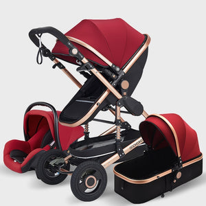 baby luxury - stroller high landview 3 in 1 baby stroller  portable baby pushchair baby pram  baby comfort for newborn