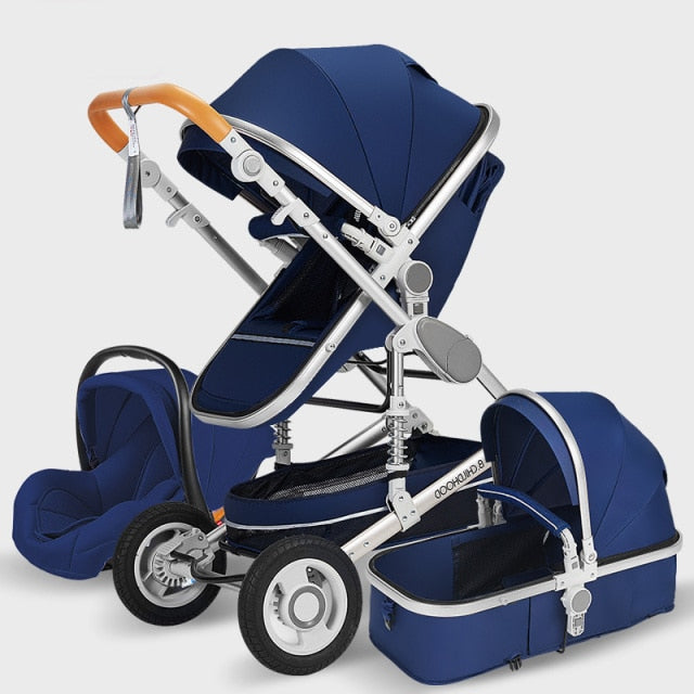 baby luxury - stroller high landview 3 in 1 baby stroller  portable baby pushchair baby pram  baby comfort for newborn