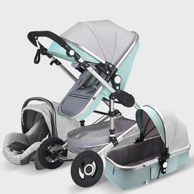 baby luxury - stroller high landview 3 in 1 baby stroller  portable baby pushchair baby pram  baby comfort for newborn