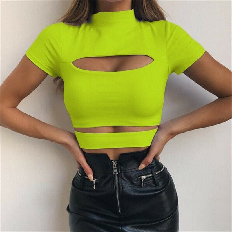 summer crop - women tank top solid color hollow out ladies tops womens clothing fashion tops women t-shirt casual ladies shirt