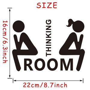 bathroom door decal - waterproof door/wall sticker h