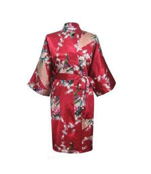 kimono - silk/satin robe - pretty floral