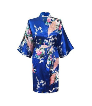 kimono - silk/satin robe - pretty floral