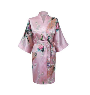 kimono - silk/satin robe - pretty floral