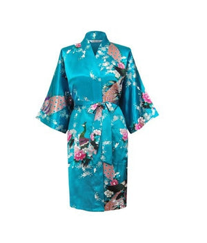 kimono - silk/satin robe - pretty floral