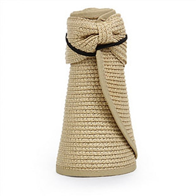 chapeau beach hat - foldable summer straw hat tan