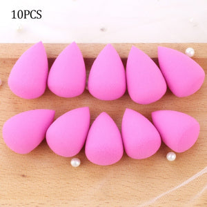 wholesale mini makeup sponge water drop shape makeup soft foundation puff concealer flawless mixed cosmetic makeup sponge purple 10pcs