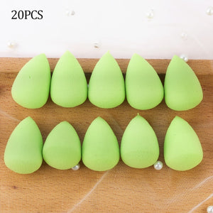 wholesale mini makeup sponge water drop shape makeup soft foundation puff concealer flawless mixed cosmetic makeup sponge green 20pcs