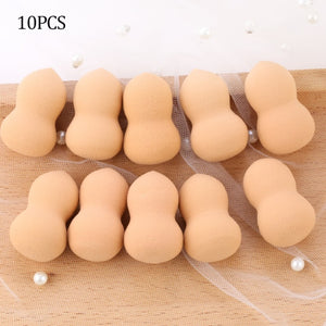 wholesale mini makeup sponge water drop shape makeup soft foundation puff concealer flawless mixed cosmetic makeup sponge light brown 10pcs