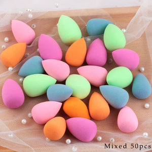 wholesale mini makeup sponge water drop shape makeup soft foundation puff concealer flawless mixed cosmetic makeup sponge mixed 50pcs