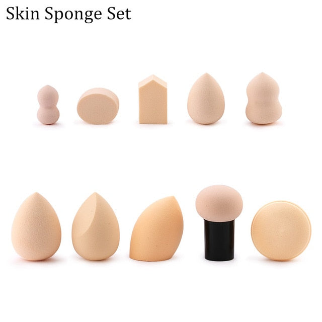 wholesale mini makeup sponge water drop shape makeup soft foundation puff concealer flawless mixed cosmetic makeup sponge skin sponge set