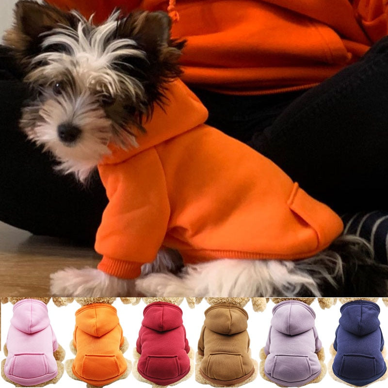 puppy hoody - solid dog hoodies pet clothes for small dogs puppy coat jackets sweatshirt for chihuahua doggie cat cotton pet outfits