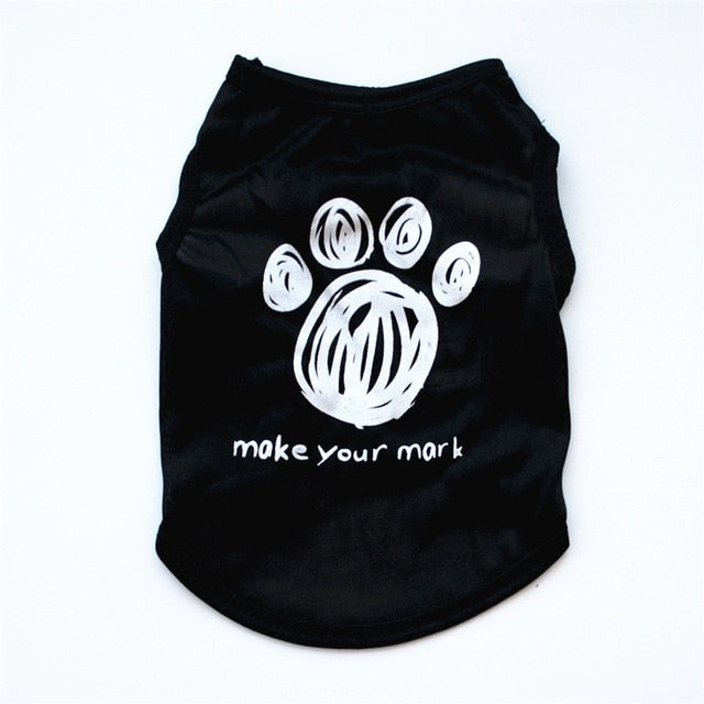 pet statement tops - pets tshirt puppy dog clothes pet cat vest cotton t shirt pug apparel costumes dog clothes for small dogs