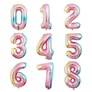 number balloons - big size gold sliver rose gold number balloon birthday wedding  party decorations foil balloons kid boy toy baby shower