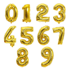 number balloons - big size gold sliver rose gold number balloon birthday wedding  party decorations foil balloons kid boy toy baby shower