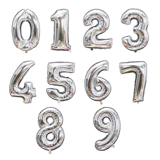 number balloons - big size gold sliver rose gold number balloon birthday wedding  party decorations foil balloons kid boy toy baby shower