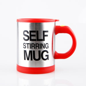 400ml automatic self stirring mug coffee milk mixing mug stainless steel thermal cup electric lazy double insulated smart cup red / 400ml