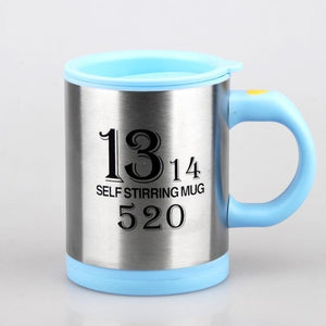 400ml automatic self stirring mug coffee milk mixing mug stainless steel thermal cup electric lazy double insulated smart cup 1314 light blue / 400ml