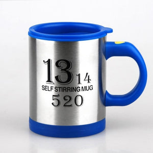 400ml automatic self stirring mug coffee milk mixing mug stainless steel thermal cup electric lazy double insulated smart cup 1314 dark blue / 400ml