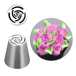 russian tulip icing piping nozzles stainless steel flower cream pastry tips kitchen nozzles cupcake cake decorating tools 1