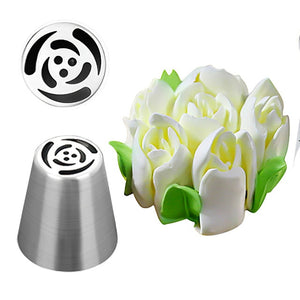 russian tulip icing piping nozzles stainless steel flower cream pastry tips kitchen nozzles cupcake cake decorating tools 7