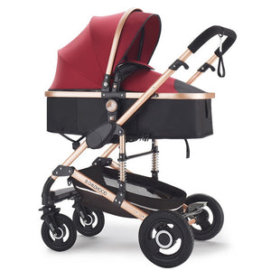 baby luxury - stroller high landview 3 in 1 baby stroller  portable baby pushchair baby pram  baby comfort for newborn